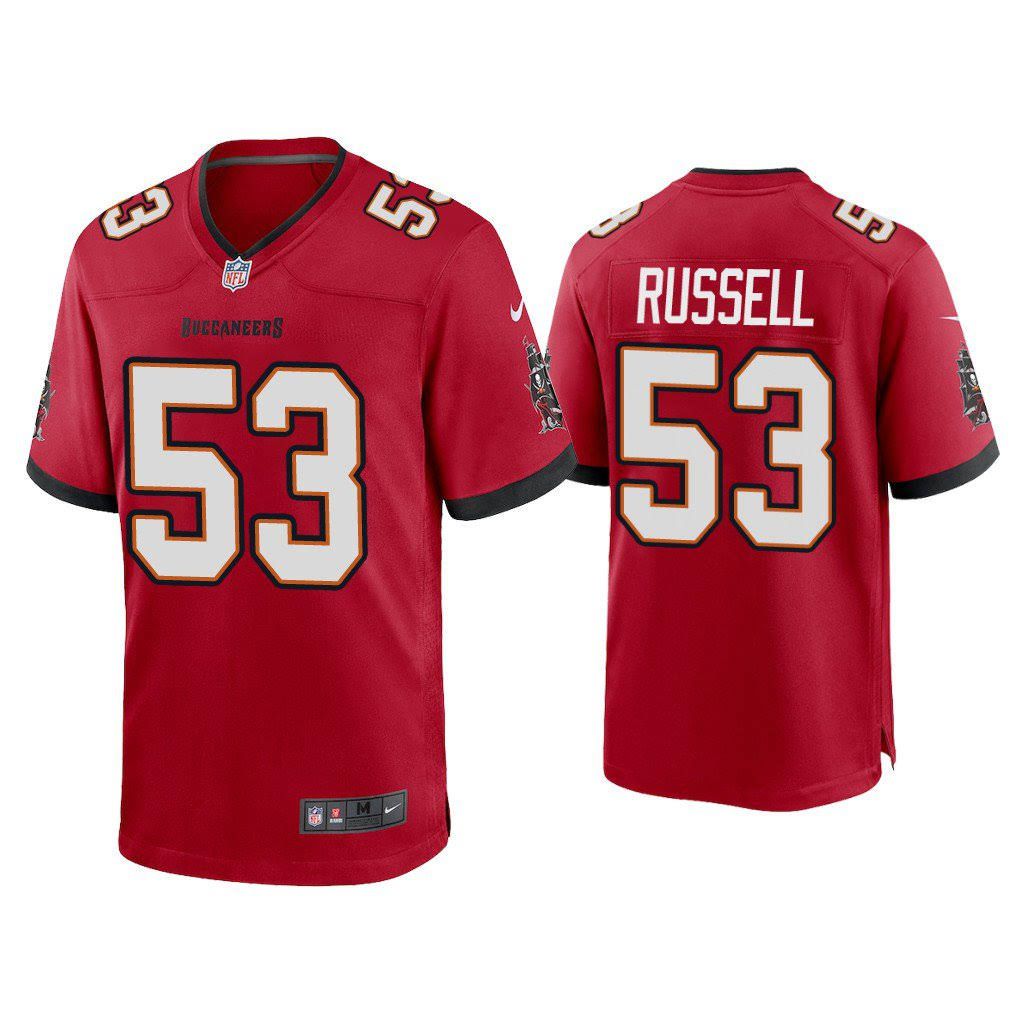 Men Tampa Bay Buccaneers #53 Chapelle Russell Nike Red Game Player NFL Jersey->tampa bay buccaneers->NFL Jersey